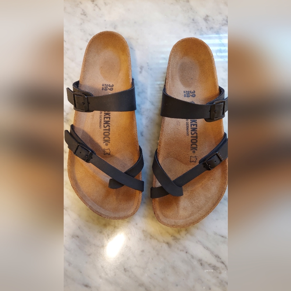 Birkenstock Black and Tan Sandals
